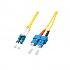 Lindy 47471 cable de fibra optica 2 m LC SC OS2 Amarillo
