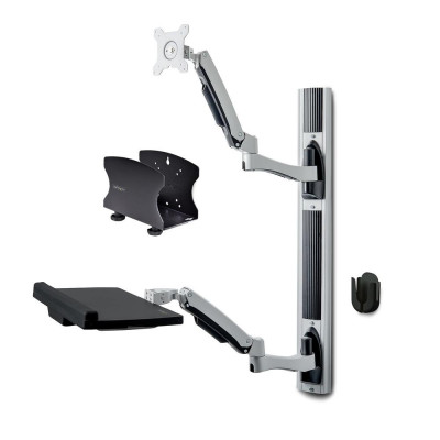 Soporte pared startech vesa hasta 27 pulgadas 100x100mm max 10kg + soportes cpu y teclado y raton