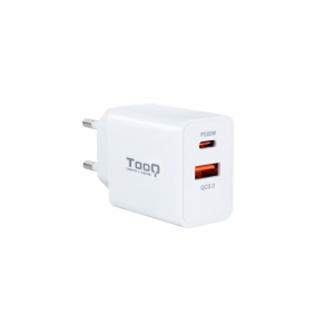 Tooq Cargador de pared doble USB-C PD+ USB A