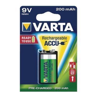 Bateria 6F22 9V 200mA NiMh VARTA en Blister 56722101401
