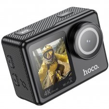 Hoco DV101 Cámara Deportiva 4K con 2 Pantallas Incluye Carcasa y 10 Accesorios