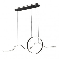 Colgante Year Negro 177w 3000-4000-6000k 15756lm C/luz Ambiente Remoto Y Reg.intensidad Regx120x15cm