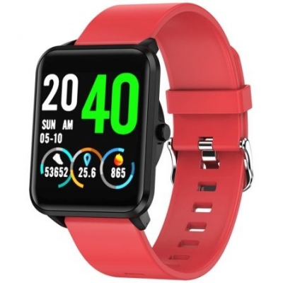 RELOJ INTELIGENTE LEOTEC FUNNY BLACK & RED - PANTALLA TÁCTIL COLOR 3.3CM - BT - MULTISPORT - PULSOMETRO - OXIMETRO - IP67 - BAT 180MAH - ANDROID/IOS