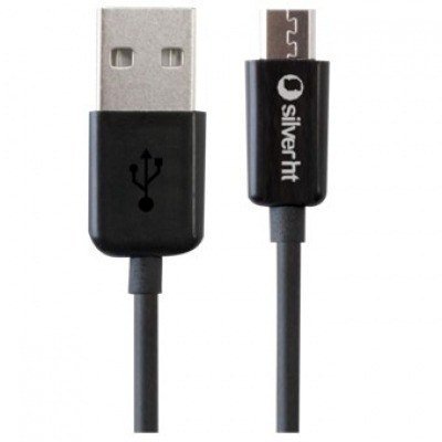 Cable silver ht usb carga y sincronizacion mini usb - 1.5m - negro