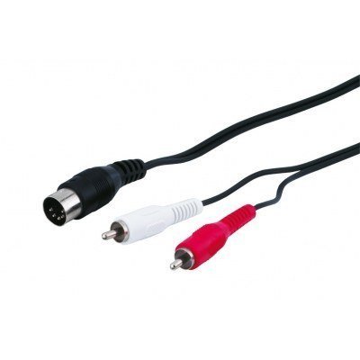 Cable Din 5 pin Macho a 2 RCA machos 1,5m