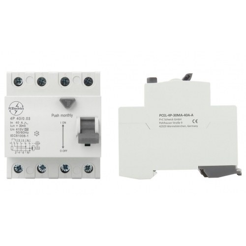Interruptor Automatico Diferencial RCCB 3 POLOS+N 40A 415Vac
