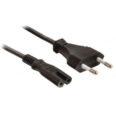 Cable Alimentacion forma 8 Negro (5 metros)