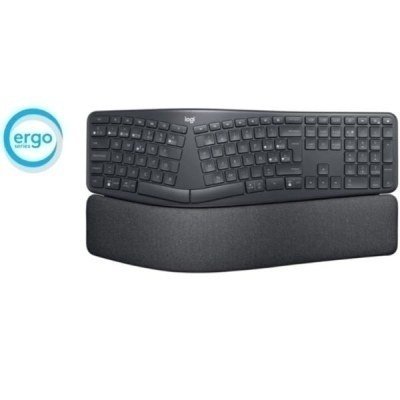 Logitech Ergo K860 teclado RF Wireless + Bluetooth Español Negro