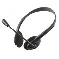 Trust Auriculares con Microfono Ziva - Conector Jack 3.5mm - Cable de 1.8m - Color Negro