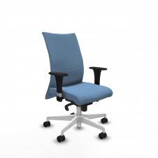 Piqueras y Crespo Albacete confidente sincro bali azul cielo brazos 1D base blanca ruedas 65 mm nailon