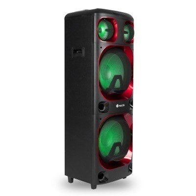 NGS Wild Ska 3 Altavoz Inalambrico Bluetooth 1200W - Doble Subwoofer 15 - TWS - USB - MicroSD - Aux In - Luces LED - Color Negro