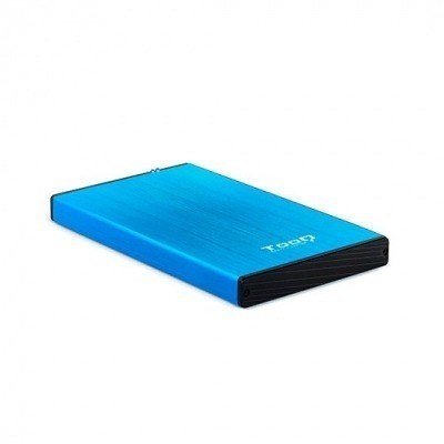 CAJA EXTERNA 2.5 USB3.2 SATA TOOQ ALUMINIO AZUL