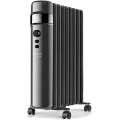 Radiador de aceite Taurus Agadir Connect 2000, 2.000 W, 9 elementos, modo Eco, WiFi, negro