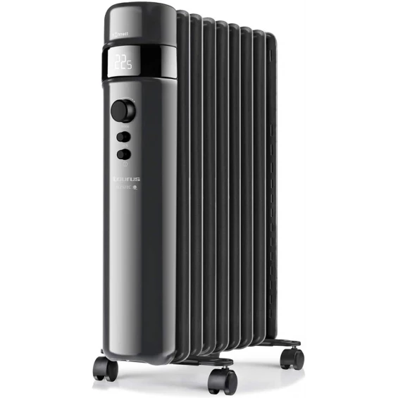 Radiador de aceite Taurus Agadir Connect 2000, 2.000 W, 9 elementos, modo Eco, WiFi, negro