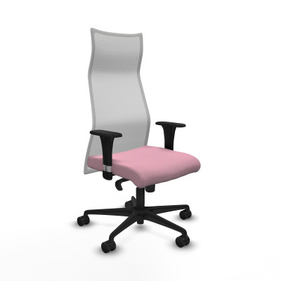 Albacete malla sincro malla blanca bali rosa brazos 1D base nailon ruedas 65 mm nailon
