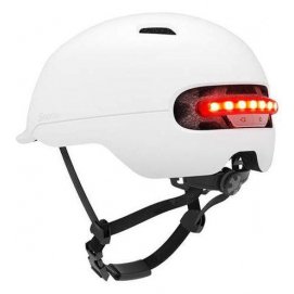 Casco patín Smart4u SH50U, con freno luz LED, blanco