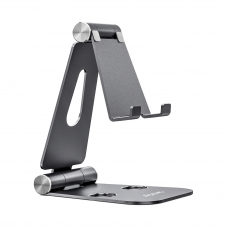 AISENS Soporte De Sobremesa Tamaño XL Ajustable (2 Pivotes) Para Movil / Tablet, 11P Gris