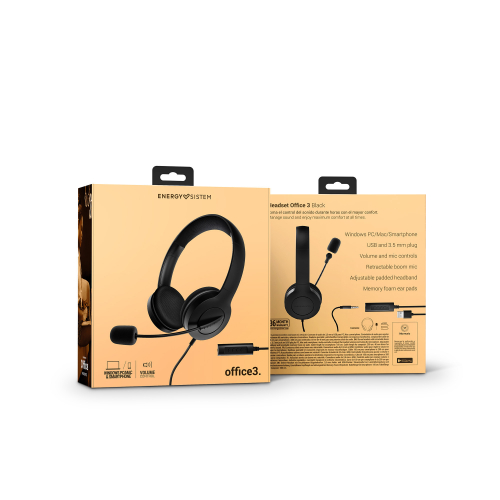 Energy Sistem Headset Office 3 Black