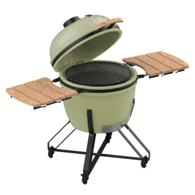 Barbacoa cerámica Cecotec DragonFire 6600 Kamado - 66 cm | Soporte hierro fundido | Control flujo aire | Color Menta