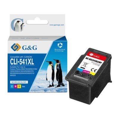 G&G Canon CL541XL Color Cartucho de Tinta Remanufacturado - Muestra Nivel de Tinta - Reemplaza 5226B001/5226B004/5226B005/5227B001/5227B004/5227B005/5227B001/5227B004/5227B005