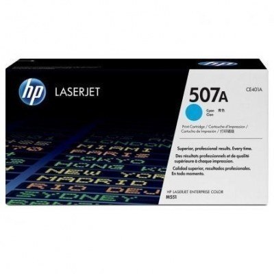 HP CE401A Cyan Cartucho de Toner Original - 507A