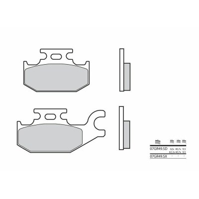 Pastillas de freno sinterizadas Brembo 07GR49SD 07GR49SD