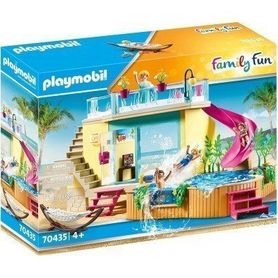 Playmobil bungalo con piscina
