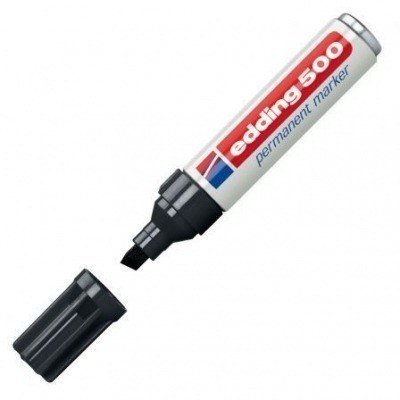 Rotulador Permanente Edding 500/ 2mm/ Negro