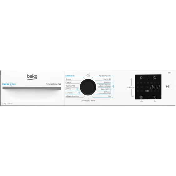 Lavadora Beko BM3WFU3721WB, 7 kg, 1200 rpm, clase A, blanco - imagen 7