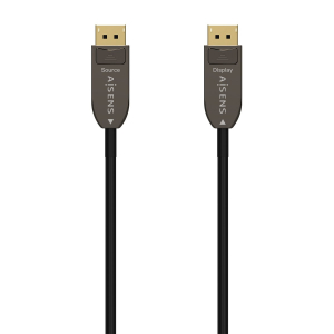 AISENS - CABLE DISPLAYPORT AOC V1.4 8K@60HZ 4K@120Hz 4:4:4 32.4GBPS, DP/M-DP/M, NEGRO, 10M
