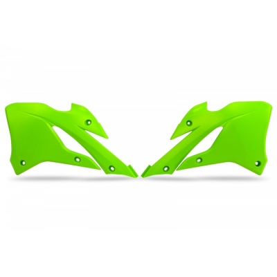 UFO Radiator Covers - Neon Green Kawasaki KX85 KA04758#AFLU