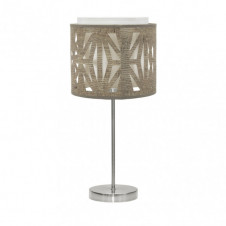 Sobremesa Katerina 1xe14 Niquel/madera Gris 42x17x17 Cm