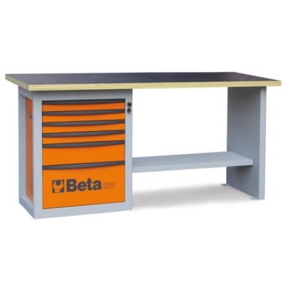 BETA Endurance Workbench with 6 Drawers Cab - Orange 059000021