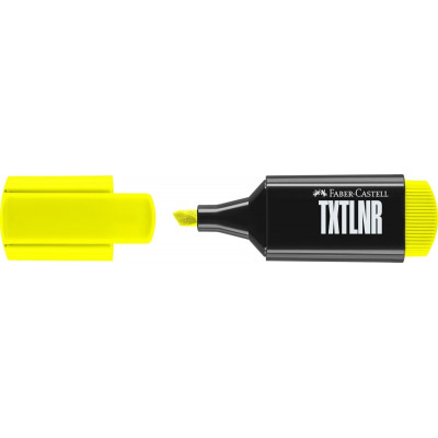 Faber-Castell TXTLNR Marcador Fluorescente - Punta Biselada - Trazo entre 1, 2 y 5 mm - Tinta con Base de Agua - Color Amarillo