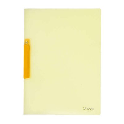 Dohe Dossier con Pinza Pivotante Tamaño A4 - Fabricado en Polipropileno Translucido de 450 Micras - Color Amarillo