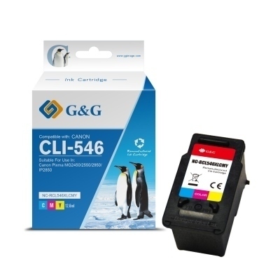 G&G Canon CL546XL Color Cartucho de Tinta Remanufacturado - Muestra Nivel de Tinta - Reemplaza 8288B001/8289B001
