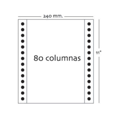 Caja 1000h Papel 3h 240x11 Blanco autocopiativo