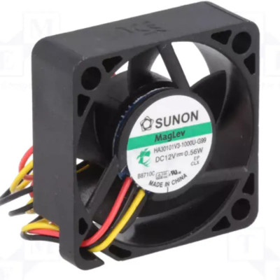 VENTILADOR 12Vdc 30x30x10mm 0,56W 3 Cables VAPO Sunon