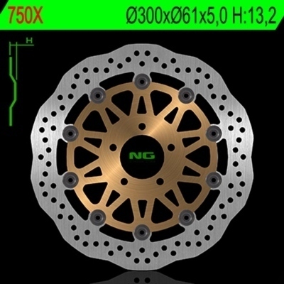 Disco de freno NG ondulado 750X Ø300 x Ø61 x 5 750X