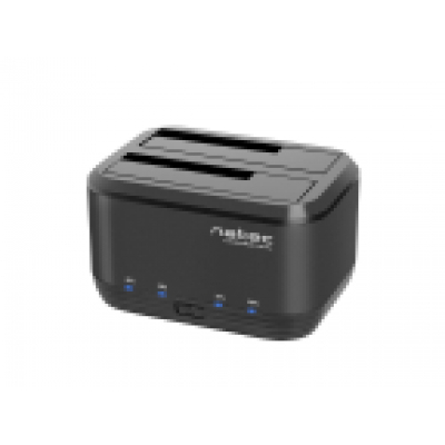 DOCKING STATION NATEC KANGAROO DUAL USB 3.0 SATA NEGRA