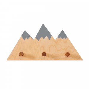 Percha infantil con forma de montañas madera/antracita · Eletre H130-M9758