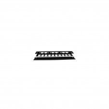 StarTech.com Panel Canaleta Horizontal de 1U con Cubierta para Gestión de Cableado en Racks y Perforaciones Laterales negro