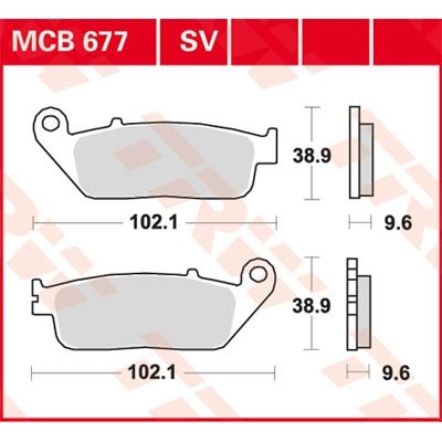 Pastillas de freno metal sinterizado SV TRW MCB677