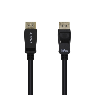 Cable Displayport Certificado V1.4 8k@60hz, DP/M-DP/M, Negro, 1.0m