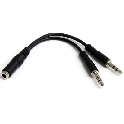 Cable mini jack 3.5mm startech macho - hembra - negro
