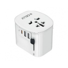 Cargador de Viaje CELLY MultiPlug 30W (MULTIPLUG30WWH)