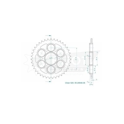 Corona Esjot acero 50-29048 39 Dientes Ducati Panigale 1299 50-29048-39
