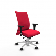 Piqueras y Crespo Albacete confidente sincro bali rojo brazos 1D base aluminio ruedas 65 mm nailon