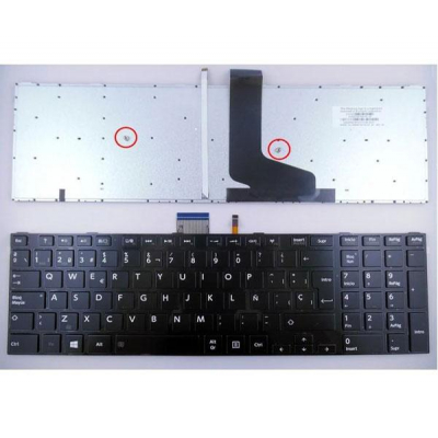 Teclado compatible para portátil TOSHIBA Satellite S50 / S50-A / S50D / S50T / S55 / S55D / Retroiluminado con marco