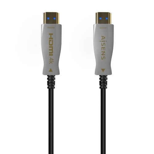 Aisens - Cable Hdmi V2.0 Aoc Premium Alta Velocidad / Hec 4K@60Hz 4:4:4 18Gbps, A/M-A/M, Negro, 100M